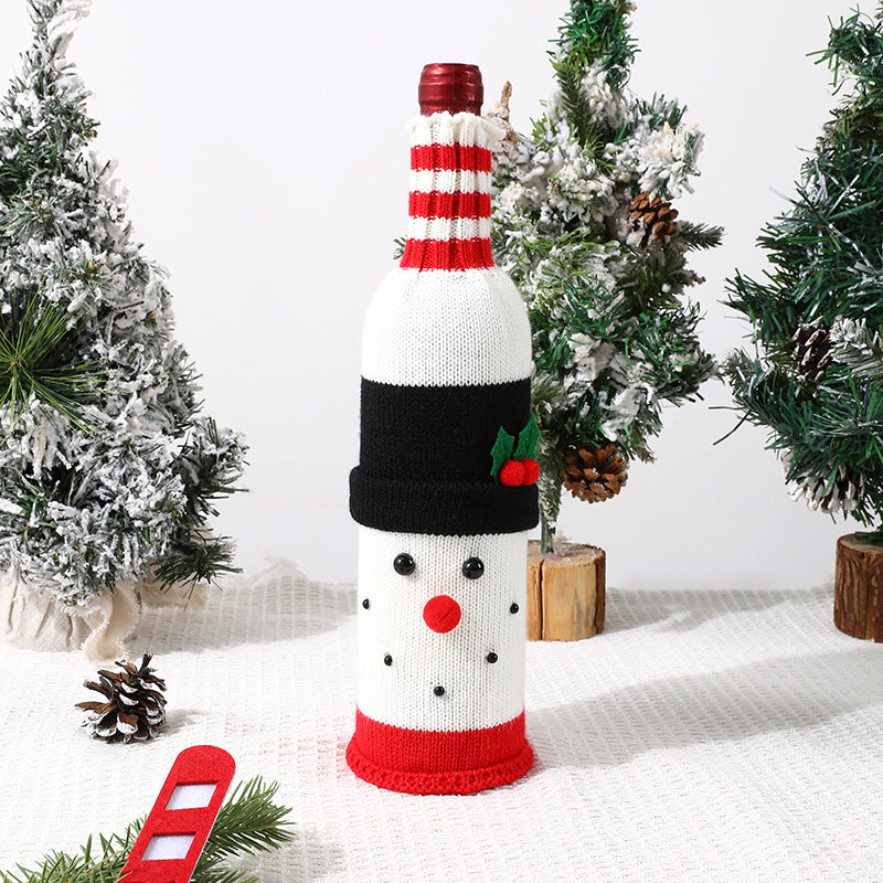 Christmas Wine Bottle Cover holiday decoration supplies