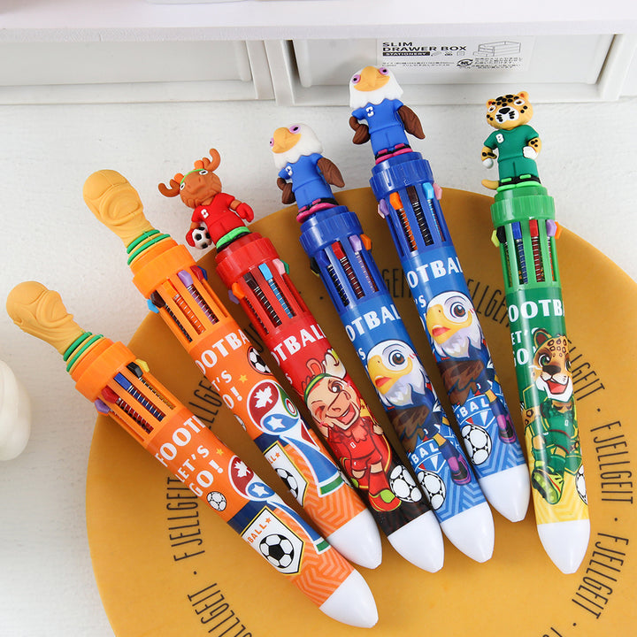2026 World Cup inspired 10multi-color ballpoint pen -36unit