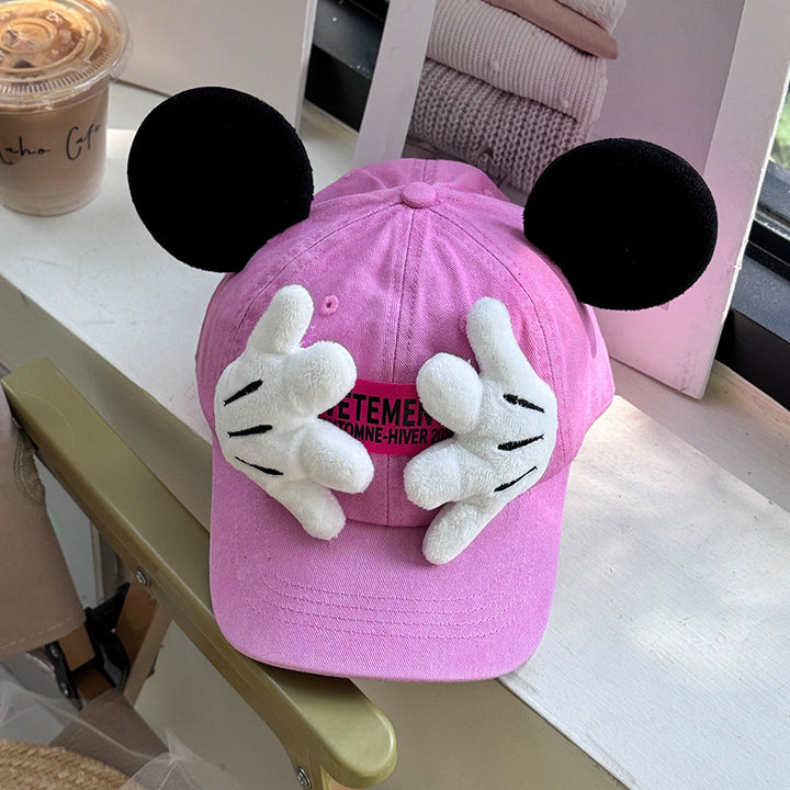 Cartoon Mickey ears baseball cap candy color hat