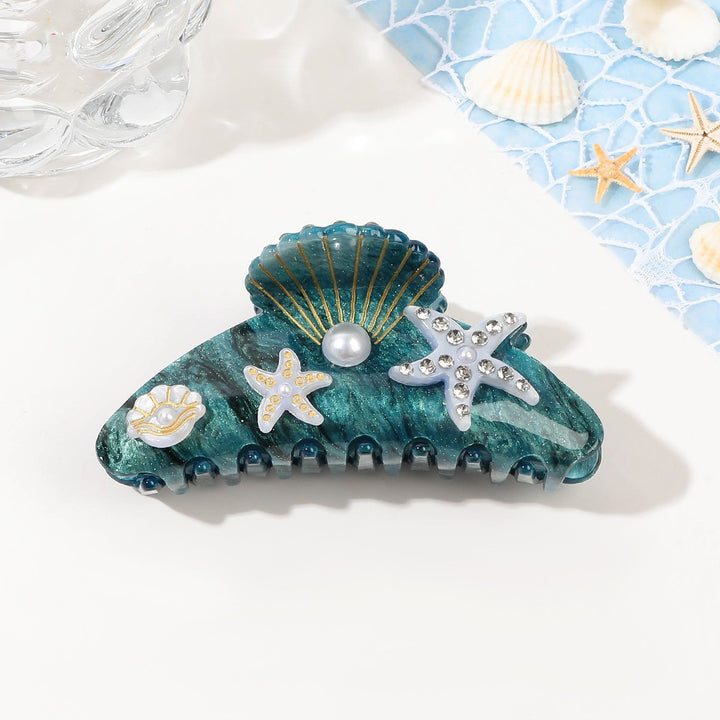 Ocean theme diamond acrylic hair shark clip