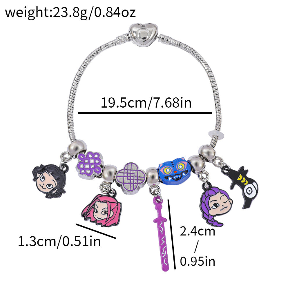 Kpop Demon Hunters beaded alloy bracelet