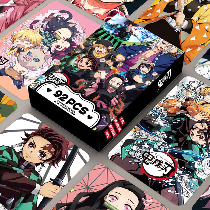Demon Slayer 60PCS LOMO Card&32PCS Stickers set