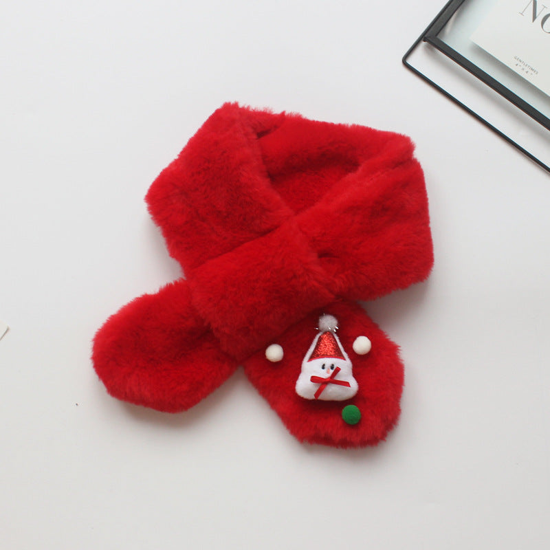 Children's Christmas plush warm scarf xmas gifts