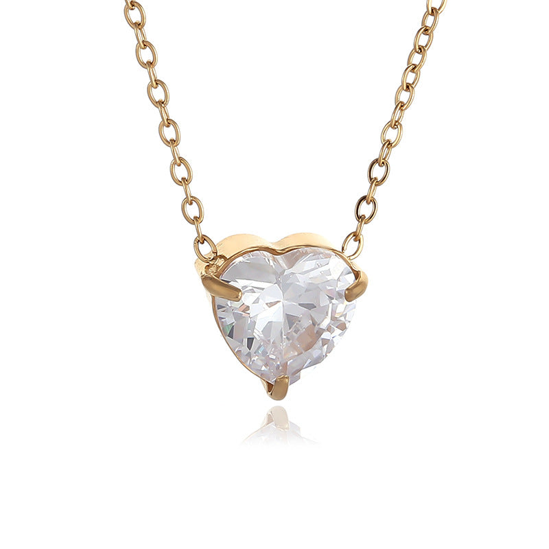 Valentine's Heart diamond necklace birthday gift