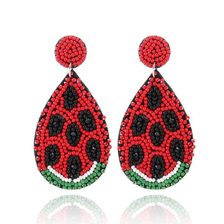 Summer fruit rice bead earrings vacation earrings