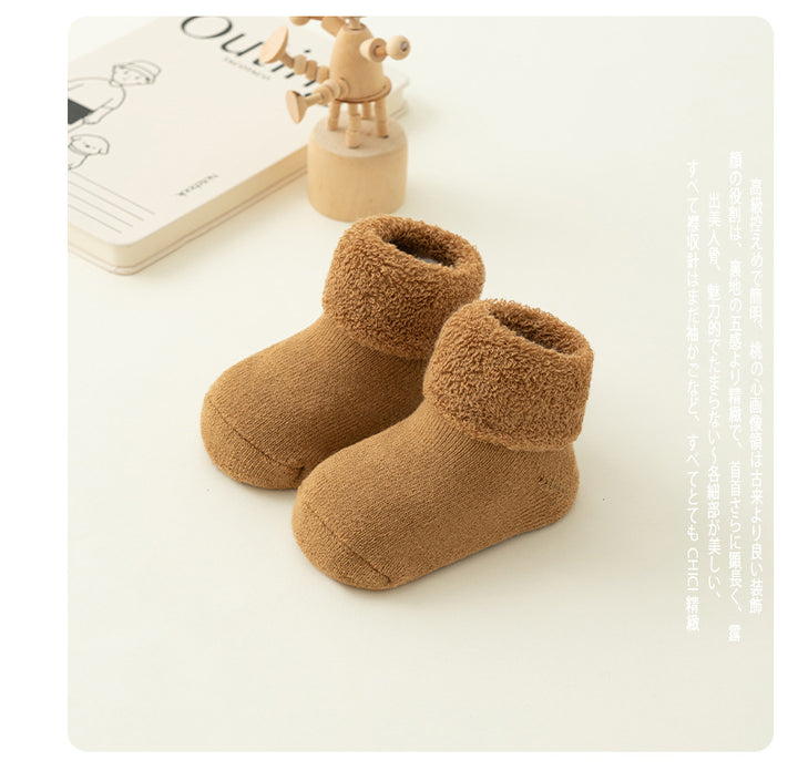 Newborn baby non-slip Terry plush socks