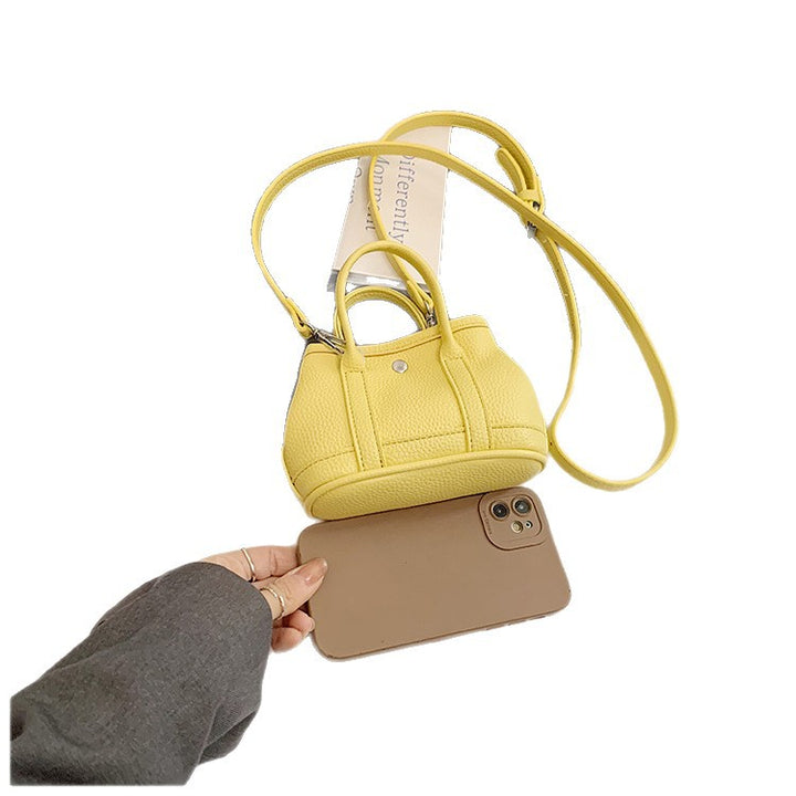 Fashion bucket bag contrast color mini crossbody bag