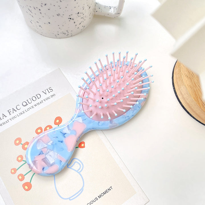 Acetate colorful air bag comb small portable massage comb