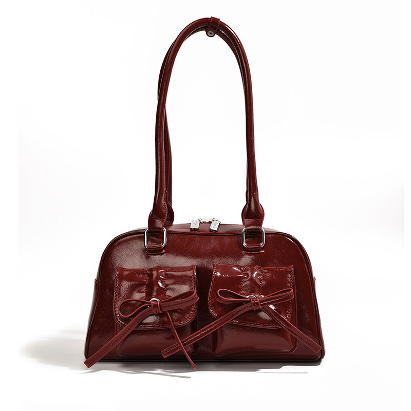 One-shoulder underarm bow bag for women