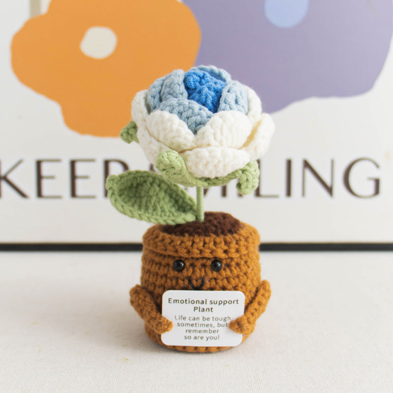 Handmade crochet rose flower ornaments-emotional support
