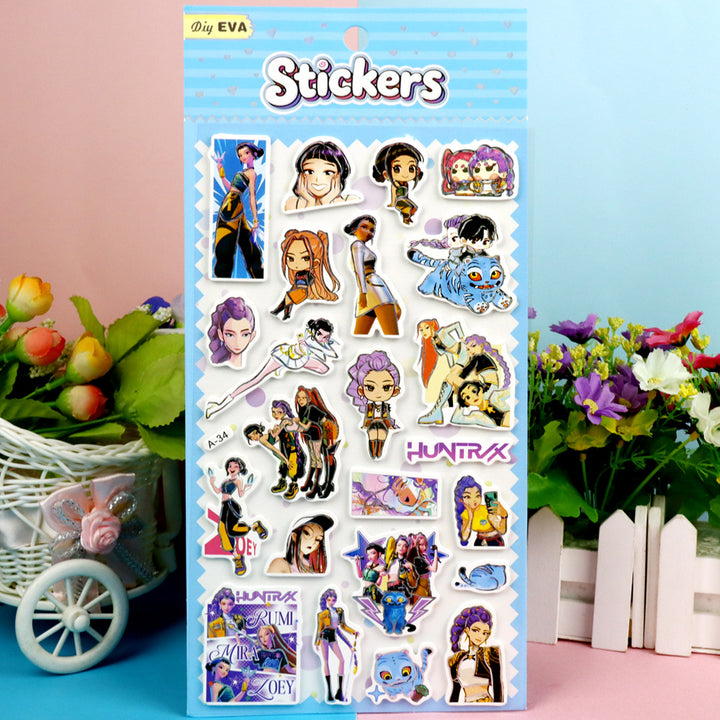 KDH K-pop inspired EVA Laser 3D Bubble Stickers