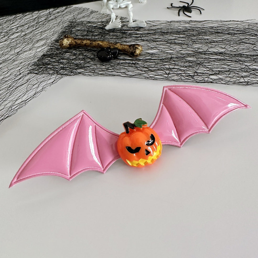 Halloween dark magic devil bat wings hair clip