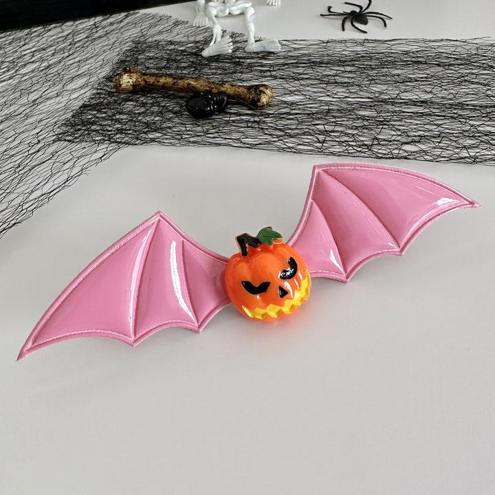 Halloween dark magic devil bat wings hair clip