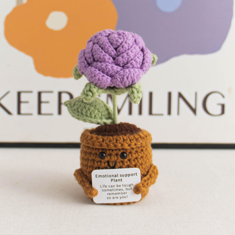 Handmade crochet rose flower ornaments-emotional support
