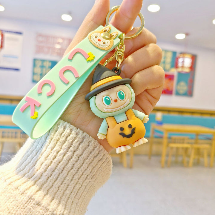 Dress-up Labubu cartoon keychain cute bag pendant small gift