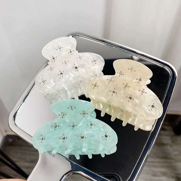 Diamond-studded hair Claw clip flower acrylic hair clip
