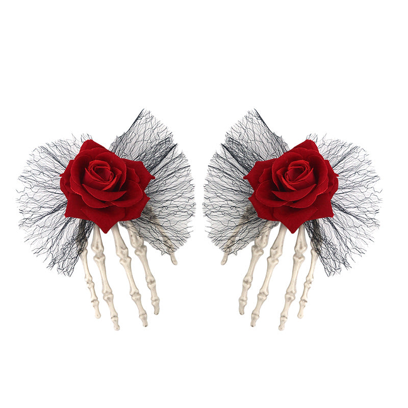 Halloween Skeleton Hand Hair Clip Halloween Party hair accessories