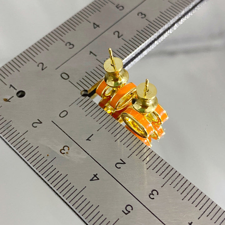 Luxury Letter H stud earrings