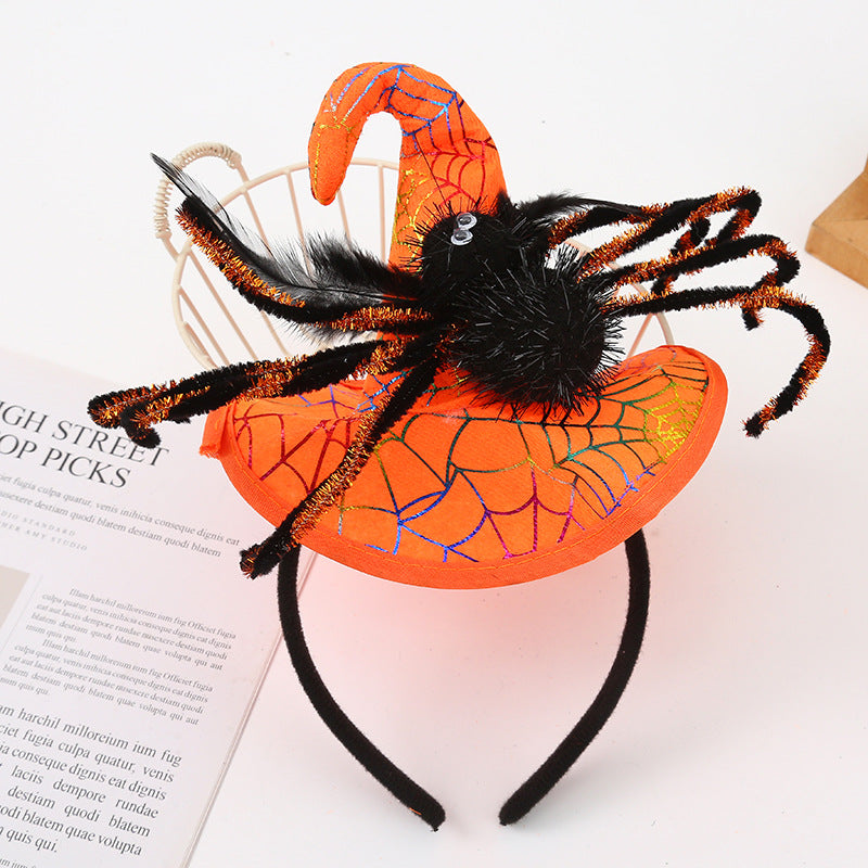 Halloween witch hat spider headband Halloween hair accessories
