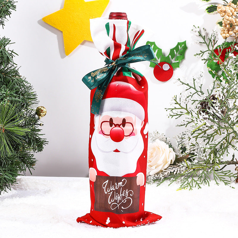 Christmas Wine Bottle Cover holiday creative decoration