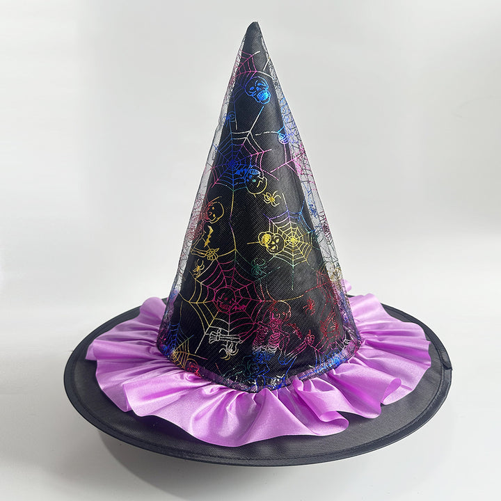 Halloween Glitter Mesh Witch Hat Party dress hat