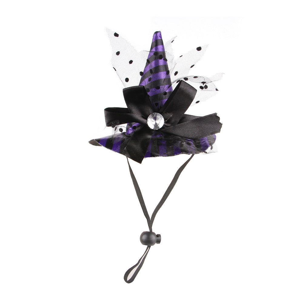 Halloween pet witch hat Puppy Kitten Halloween party dress up
