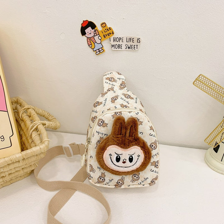 Labubu plush chest bag cartoon labubu crossbody bag