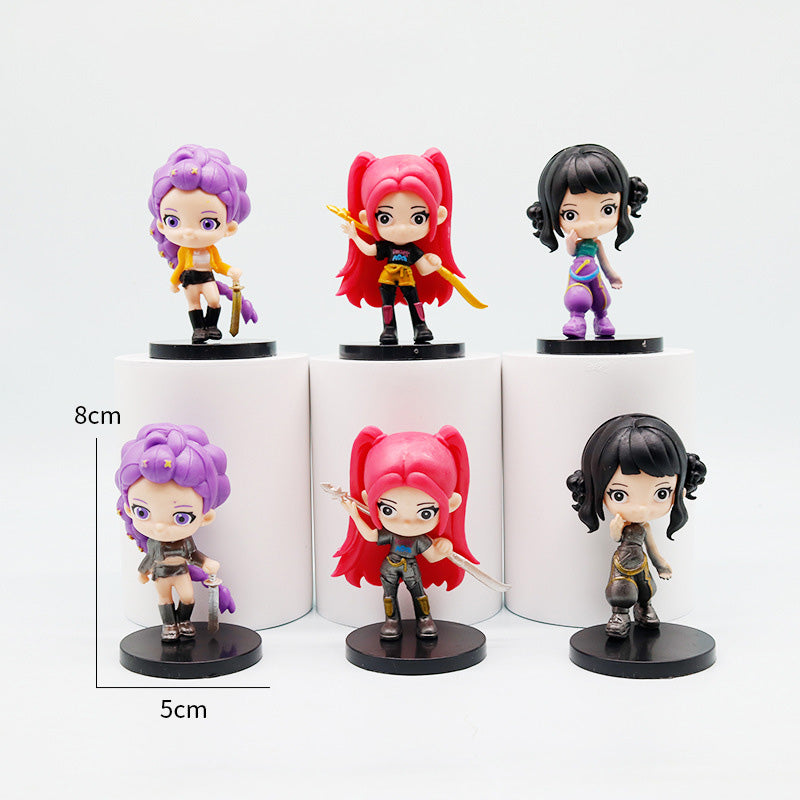 KDH K-pop inspired cute huntr/x dolls 6pcs set