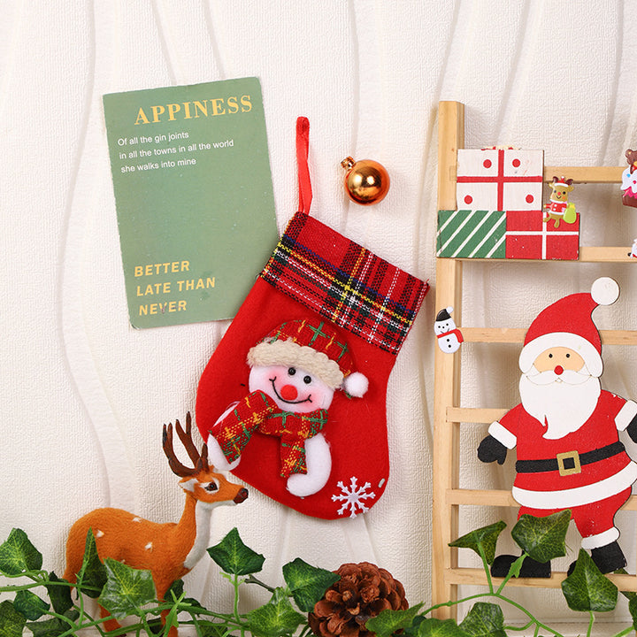 Christmas socks decoration small Christmas Santa Claus gift bag