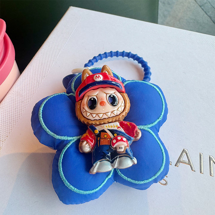 Cute flower labubu keychain pendant gift