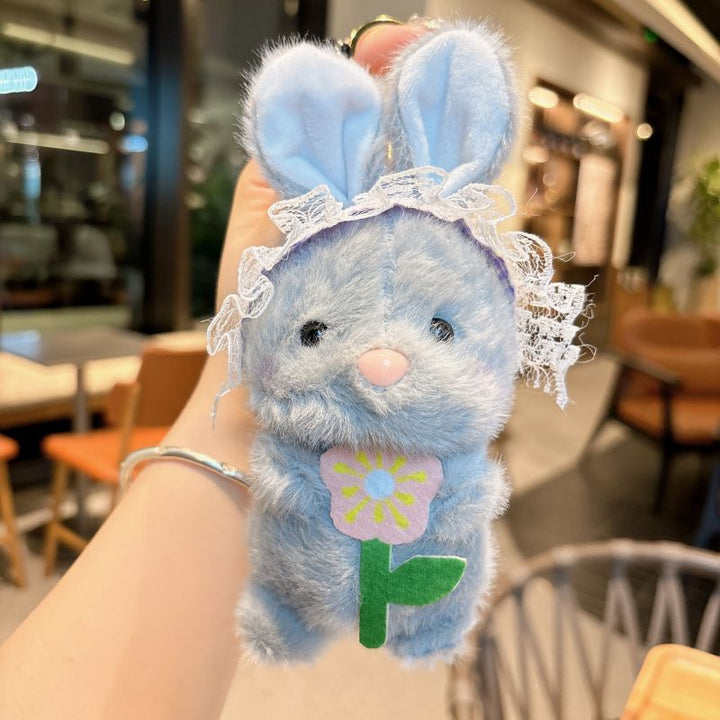 Cute bunny plush toy doll keychain pendant Easter gift