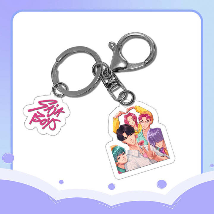 Kpop Demon Hunters Saja boys acrylic mini keychain