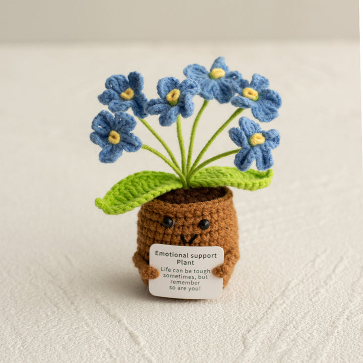 Handmade crochet flower ornaments-forget me not