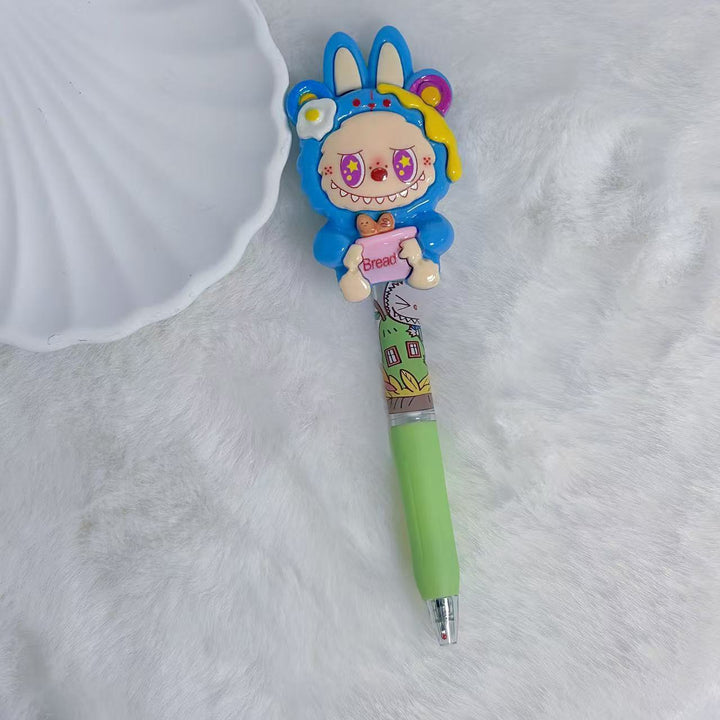 Cartoon dress-up labubu ballpoint pen Gel pen-black ink