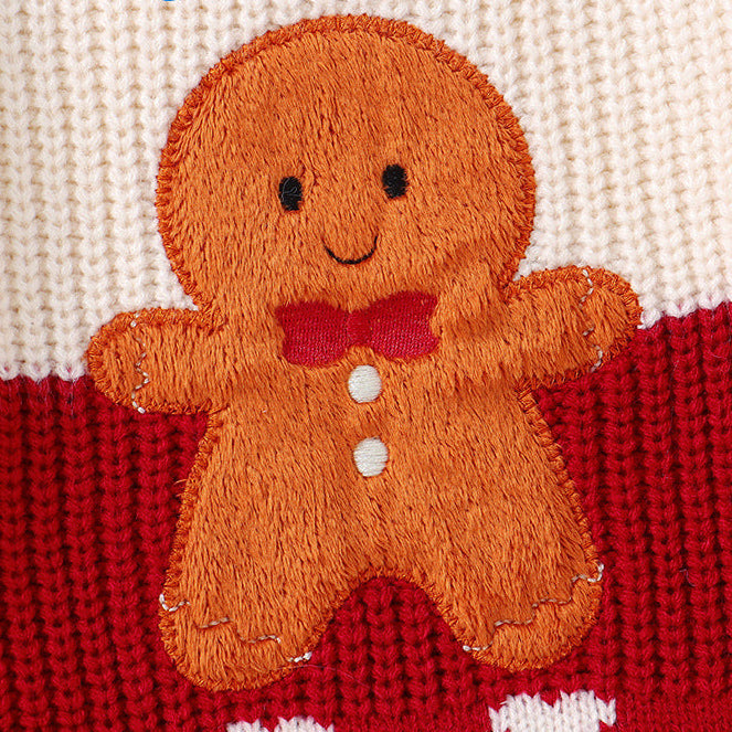 Christmas Gingerbread Man Knit Sweater For Baby