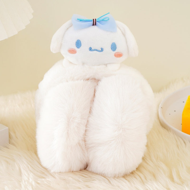 Cute sanrio themed plush earwarmers cartoon earmuffs for kids