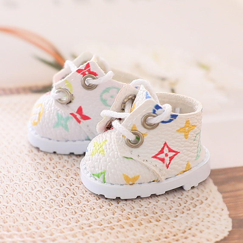 Labubu luxury leather shoes Dolls mini shoes