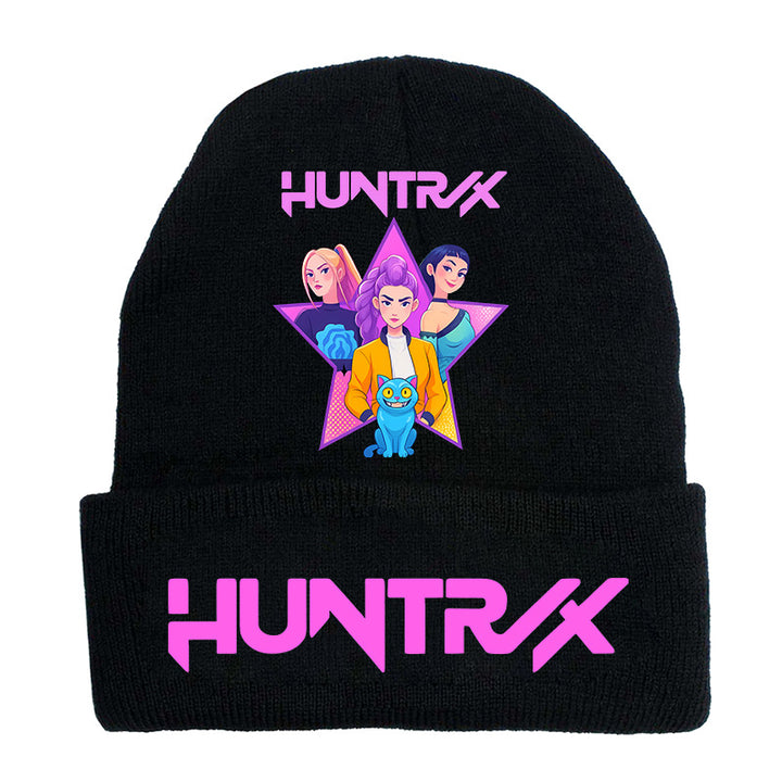 Kpop Demon Hunters knitted beanie hat-black