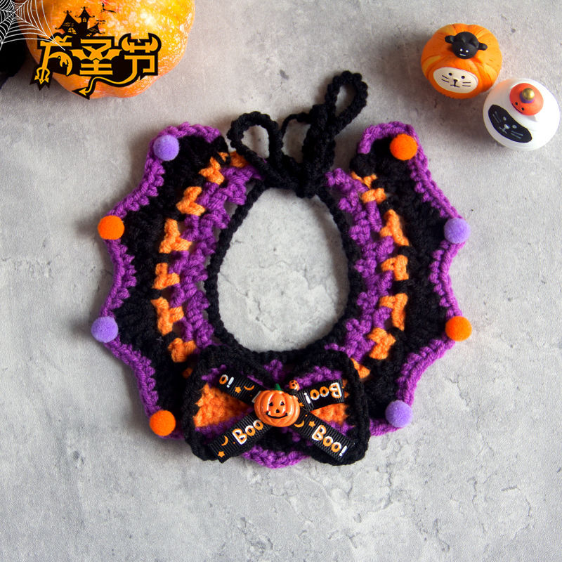 Halloween pet handmade crochet scarf bib funny costume