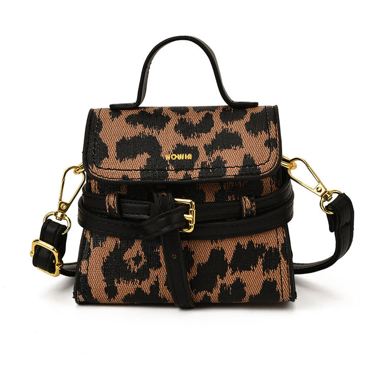 Leopard tie-me mini handbag fashion crossbody bag