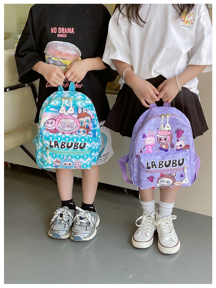 Lightweight large capacity children's labubu school backpack