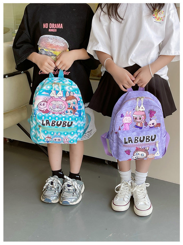 Lightweight large capacity children's labubu school backpack
