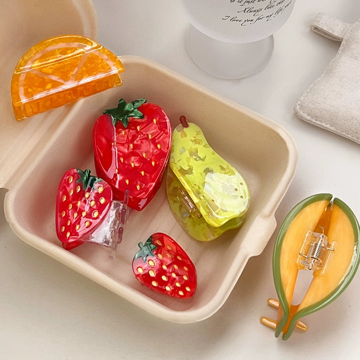 Summer fresh fruit acetate hair claw clips