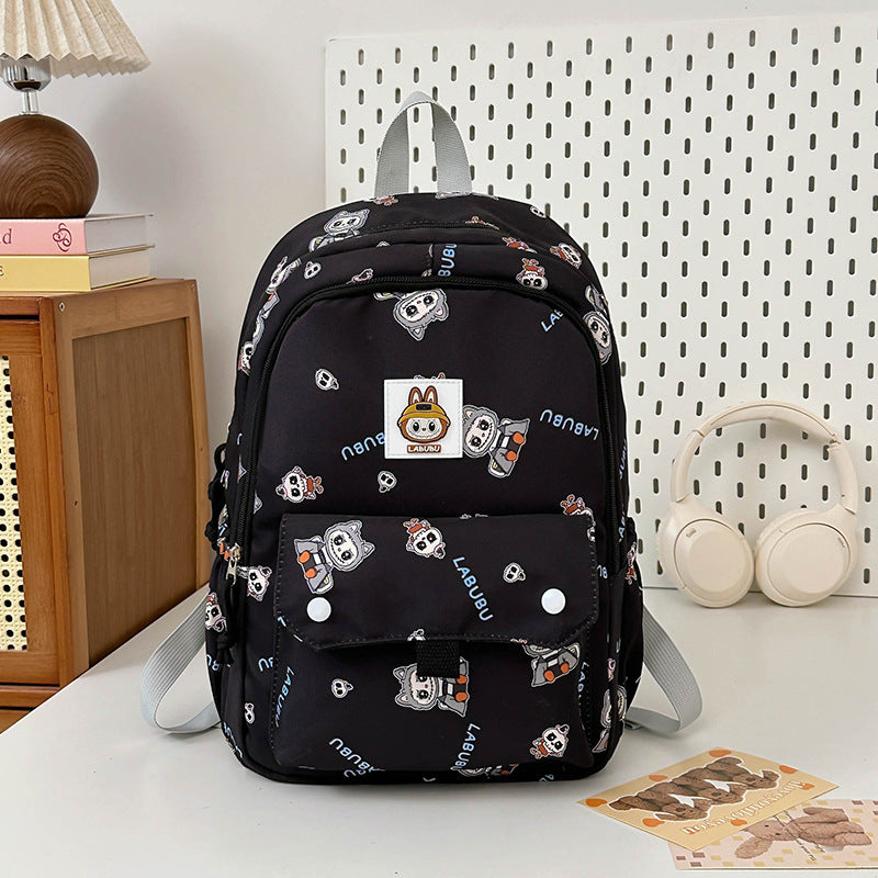 Labubu cartoon backpack large-capacity student schoolbag