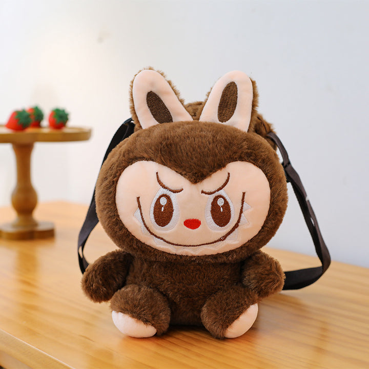 Labubu doll plush small bag cartoon labubu mobile phone bag