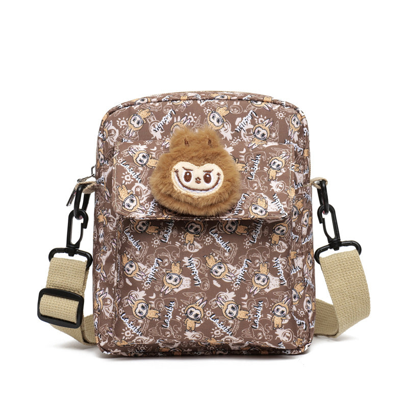 Large capacity labubu shoulder bag crossbody bag
