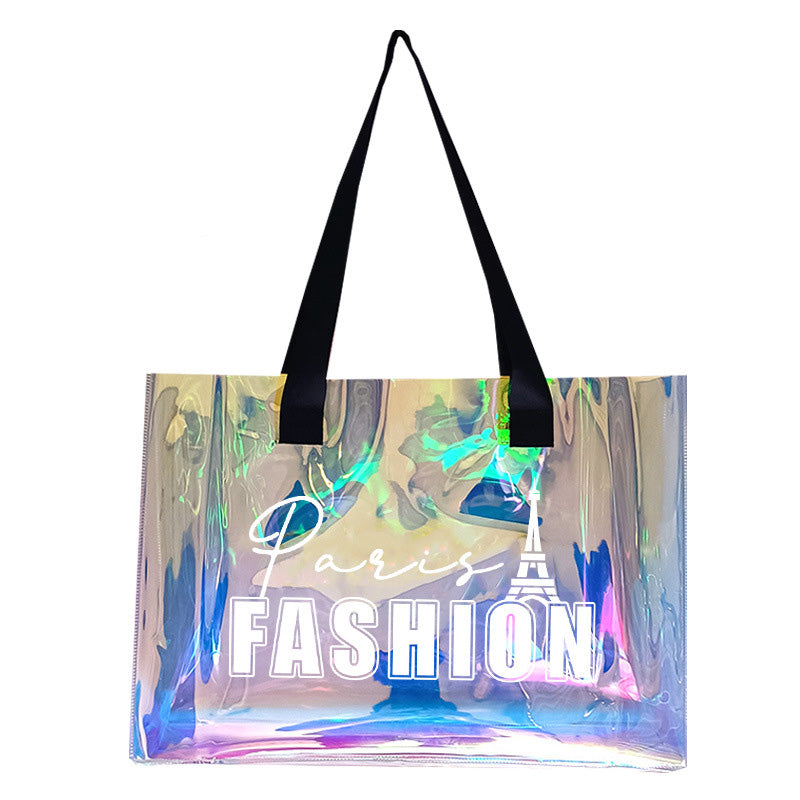 Laser PVC transparent jelly bag beach waterproof bag
