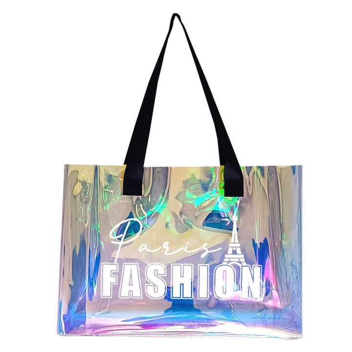 Laser PVC transparent jelly bag beach waterproof bag