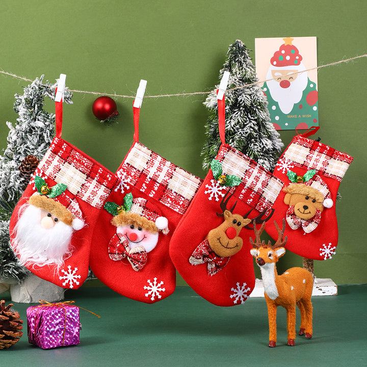Christmas socks decoration small Christmas Santa Claus gift bag