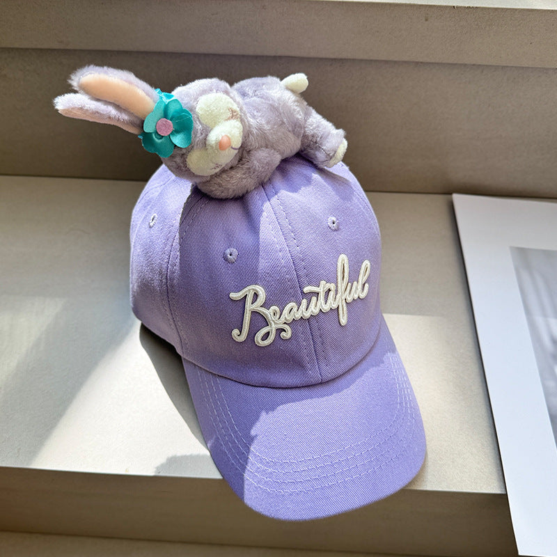 Cartoon doll decorated parent-child baseball cap